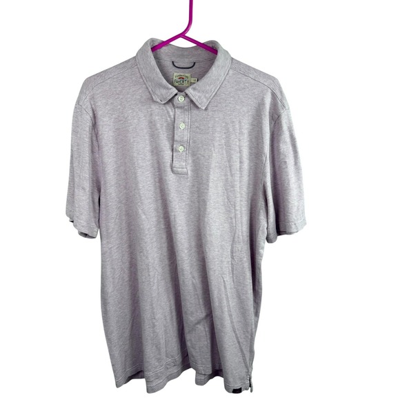 Faherty Other - Faherty‎ Polo Shirt Mens Large Lavender Heather Stretch Modal Blend Soft Knit